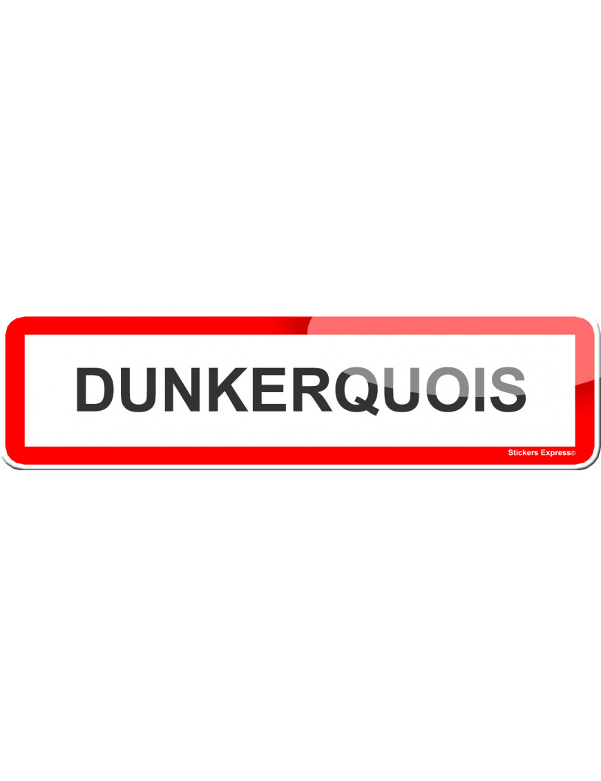 Dunkerquois (15x4cm) - Sticker/autocollant