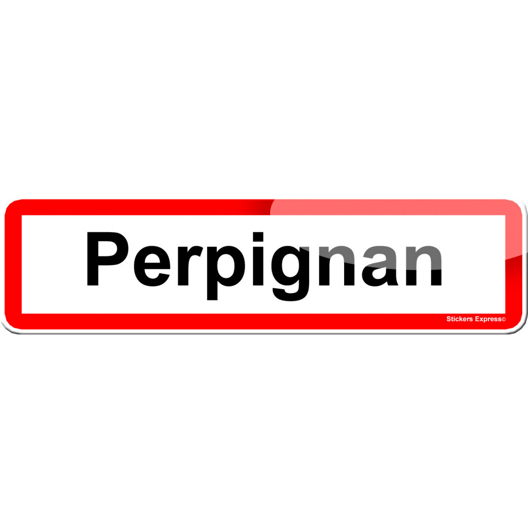 Perpignan (15x4cm) - Sticker/autocollant