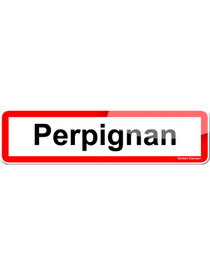 Perpignan (15x4cm) - Sticker/autocollant