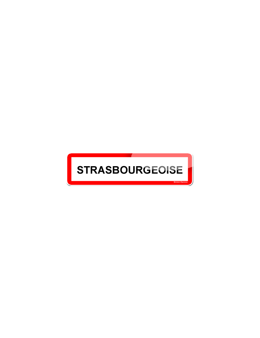 Strasbourgeoise (15x4cm) - Sticker/autocollant