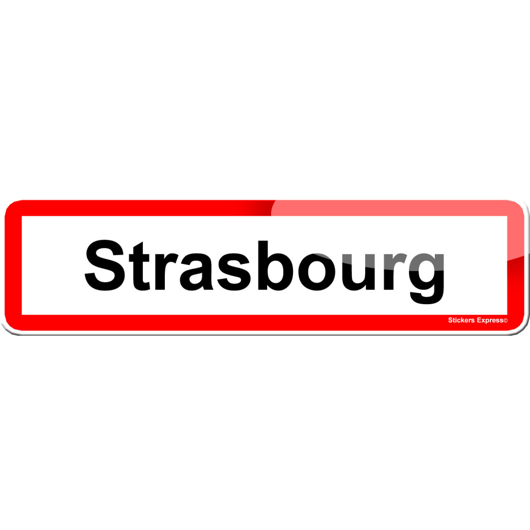 Strasbourg (15x4cm) - Sticker/autocollant