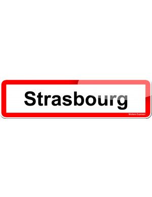 Strasbourg (15x4cm) - Sticker/autocollant