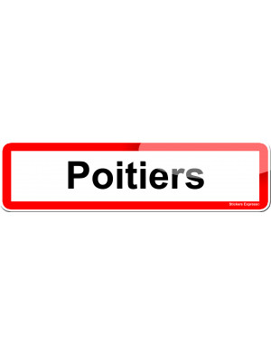 Poitiers (15x4cm) - Sticker/autocollant