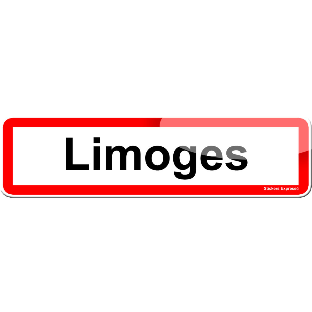 Limoges (15x4cm) - Sticker/autocollant