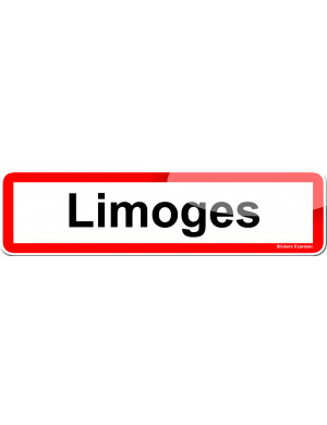 Limoges (15x4cm) - Sticker/autocollant