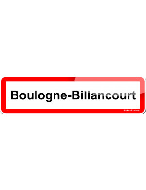 Boulogne-Billancourt (15x4cm) - Sticker/autocollant
