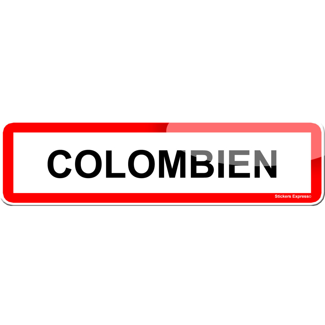Colombien (15x4cm) - Sticker/autocollant