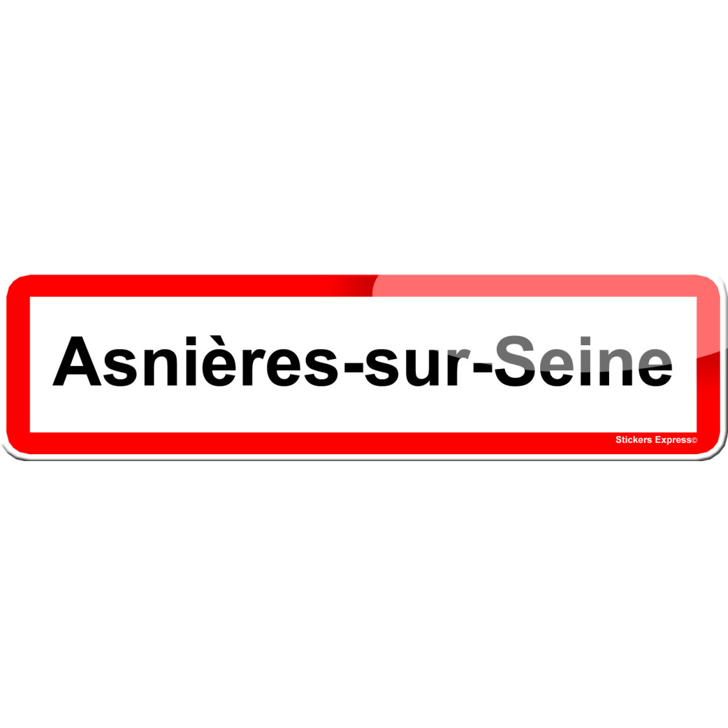 Asnières-sur-Seine (15x4cm) - Sticker/autocollant
