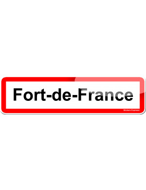 Fort-de-France (15x4cm) - Sticker/autocollant