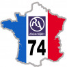 Autocollants : FRANCE 74 Rhône Alpes