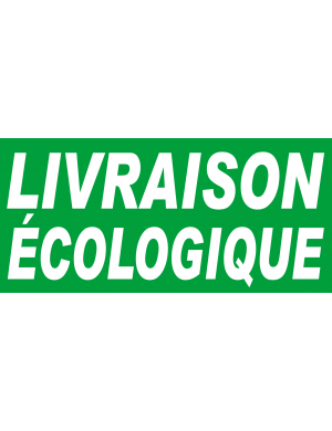 Livraison écologique - 30x14 cm - Sticker/autocollant