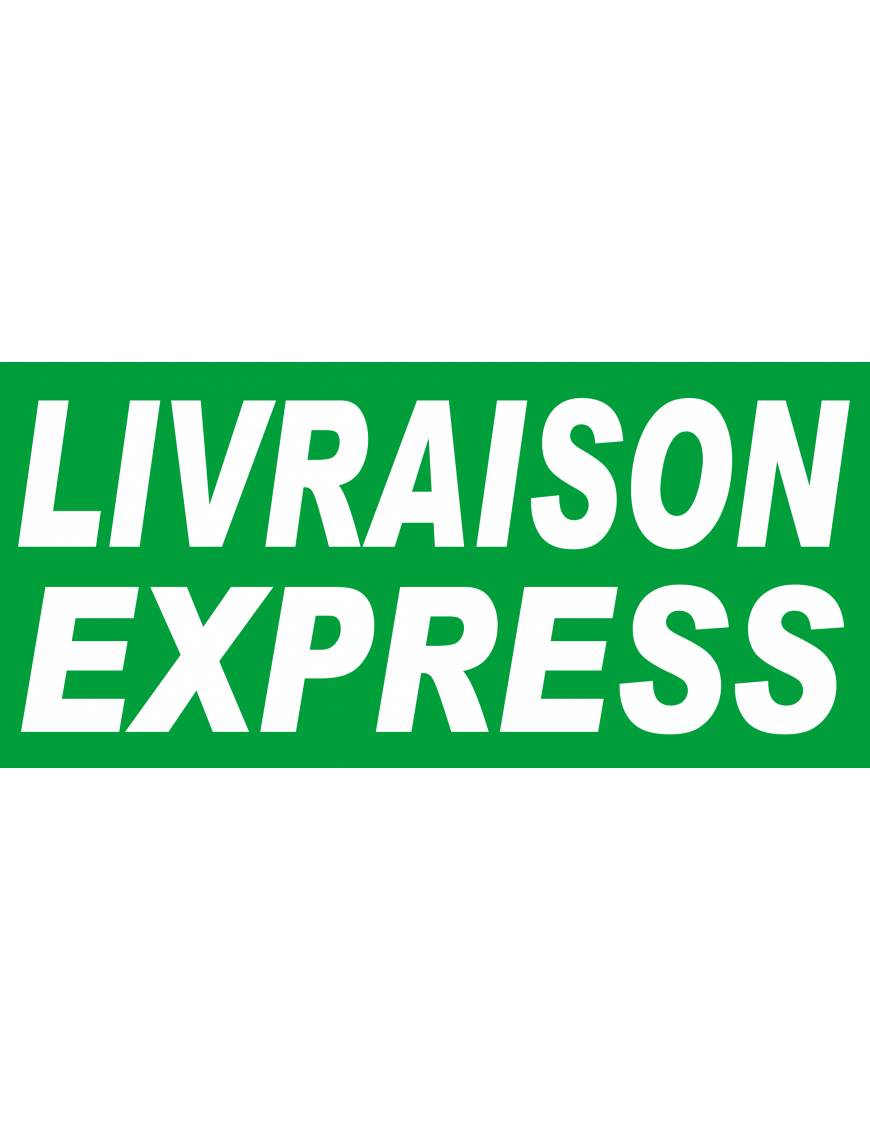Livraison express vert - 30x14 cm - Sticker/autocollant