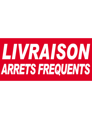 Livraison Arrêts Fréquents rouge - 30x14 cm - Sticker/autocollant