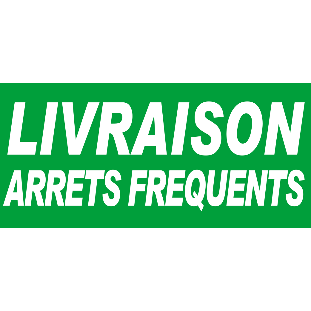 livraison arrêts fréquents vert - 30x14 cm - Sticker/autocollant