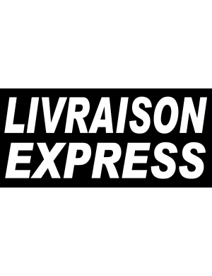 Livraison express noir - 30x14 cm - Sticker/autocollant