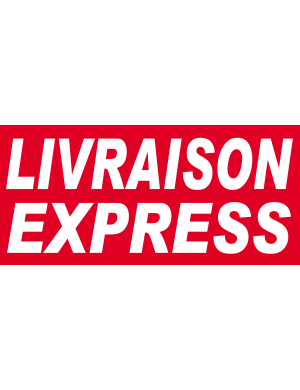 Livraison express rouge - 30x14 cm - Sticker/autocollant