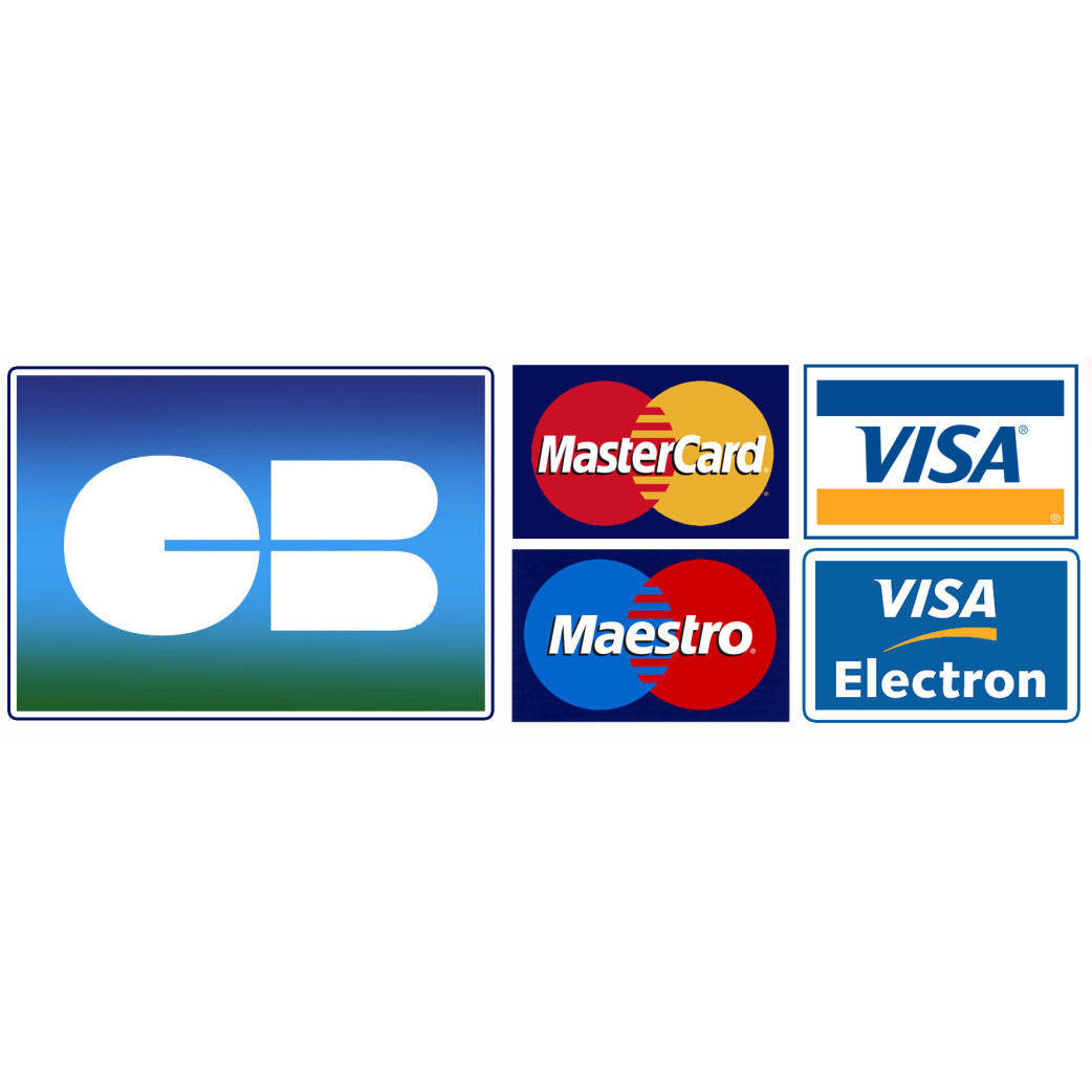 Paiement CB MASTERCARD/VISA/MAESTRO/ELECTRON - 30x10cm - Sticker/autocollant