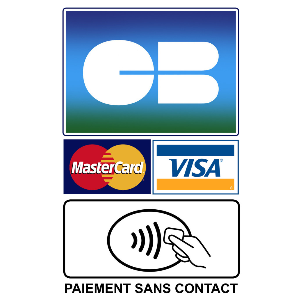 Paiement CB sans contact - 30x18.5cm - Sticker/autocollant