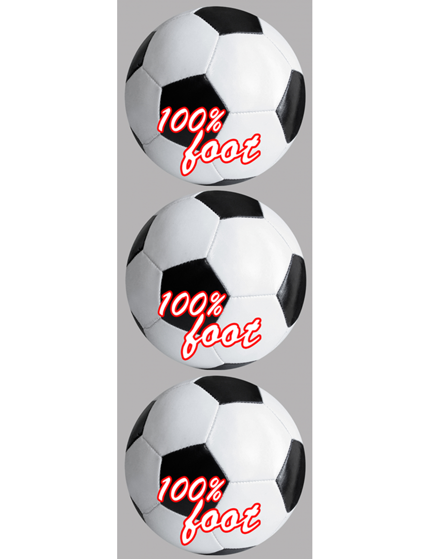 Football (3 fois 9cm) - Sticker/autocollant