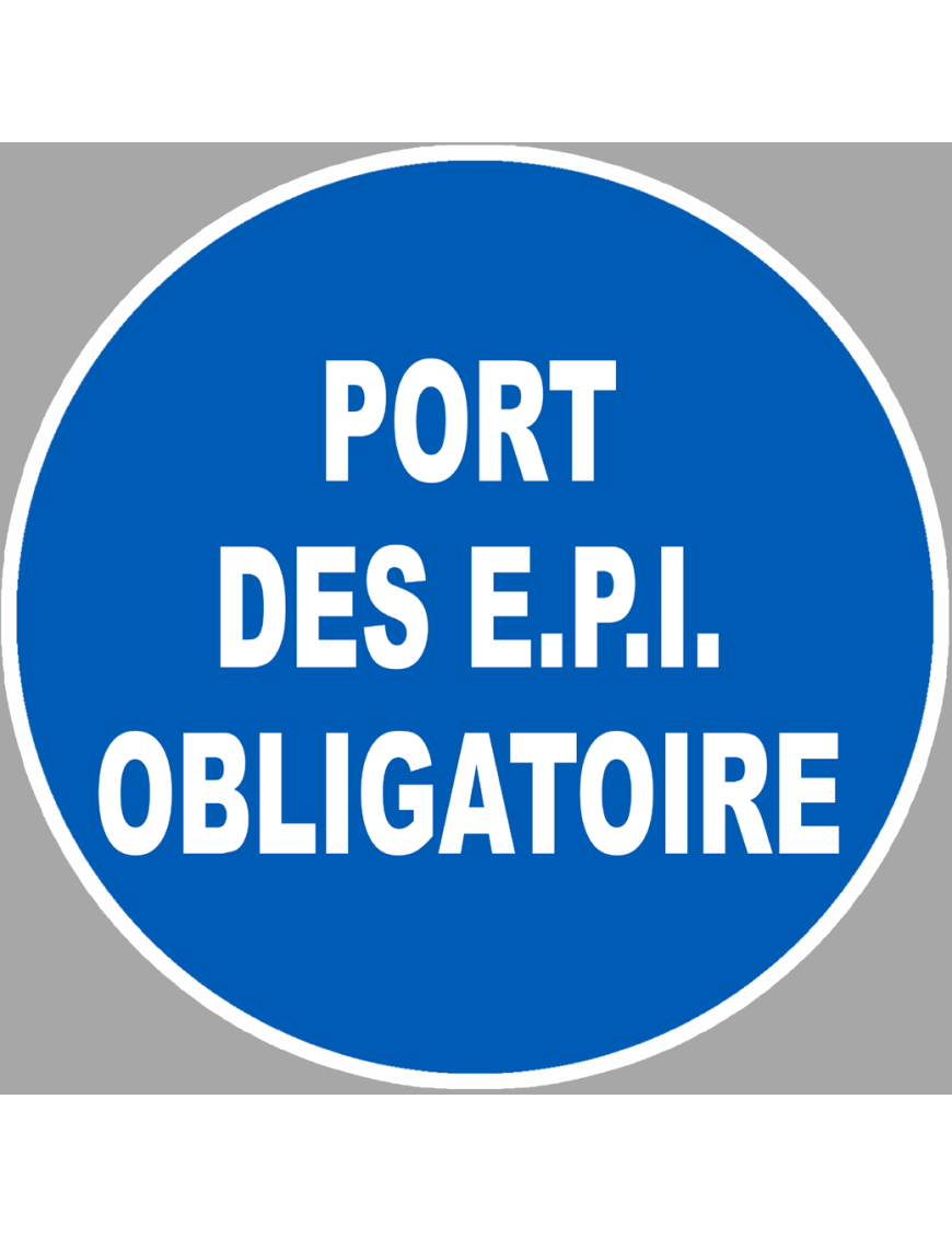 Port Protection Sticker Port des EPI obligatoire - 15x15cm - Sticker/autocollant