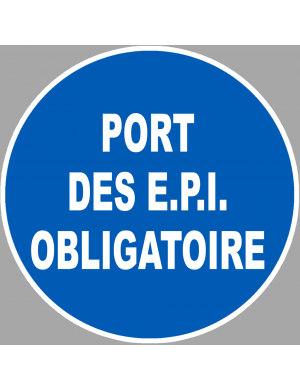 Port des e.p.i. obligatoire - 10x10cm - Sticker/autocollant