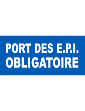 Port des EPI obligatoire - 30x14cm - Sticker/autocollant