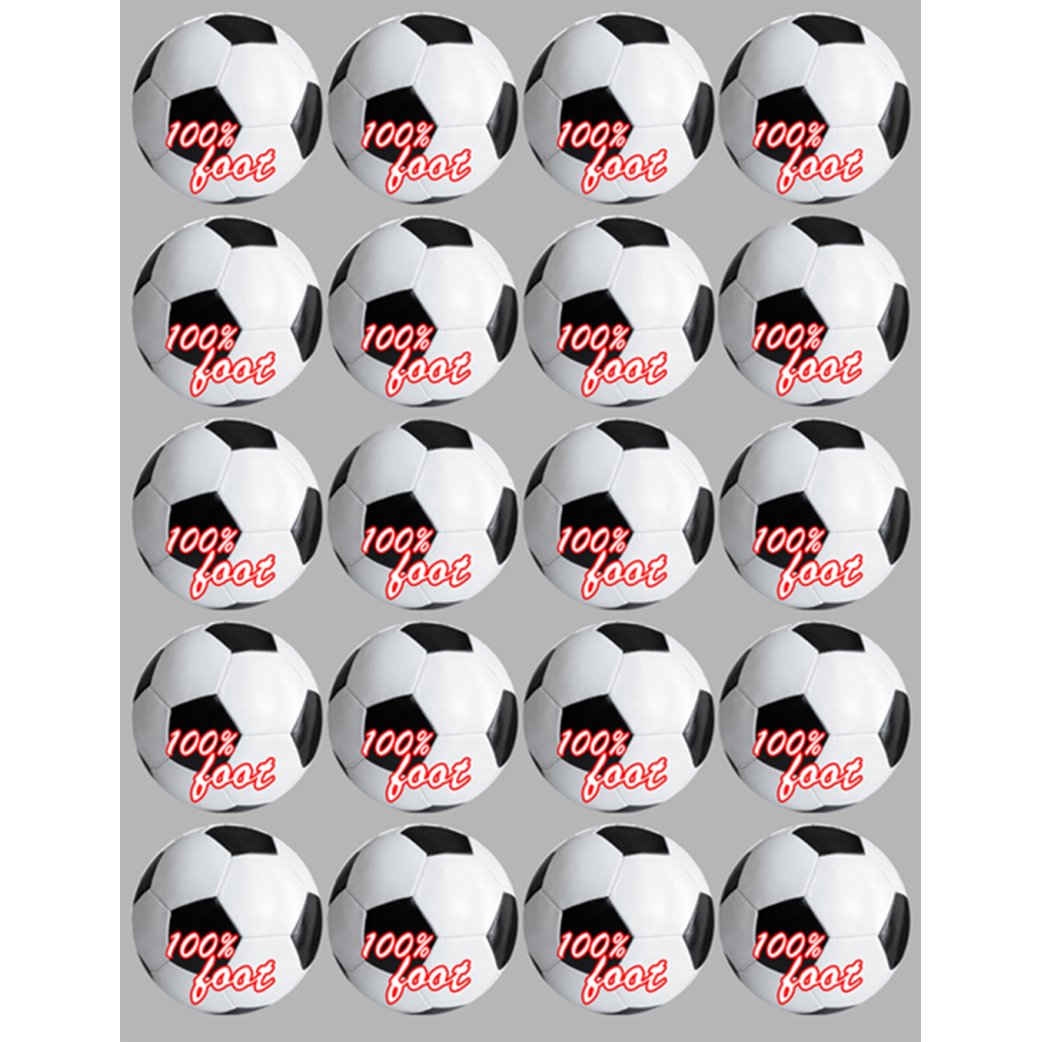 Football (20 fois 5cm) - Sticker/autocollant