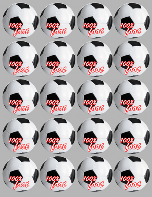 Football (20 fois 5cm) - Sticker/autocollant