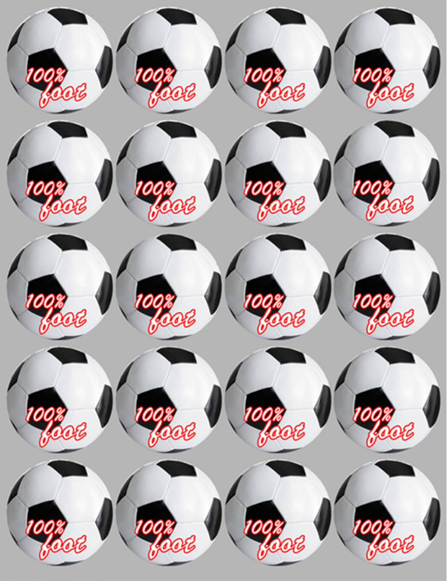 Football (20 fois 5cm) - Sticker/autocollant