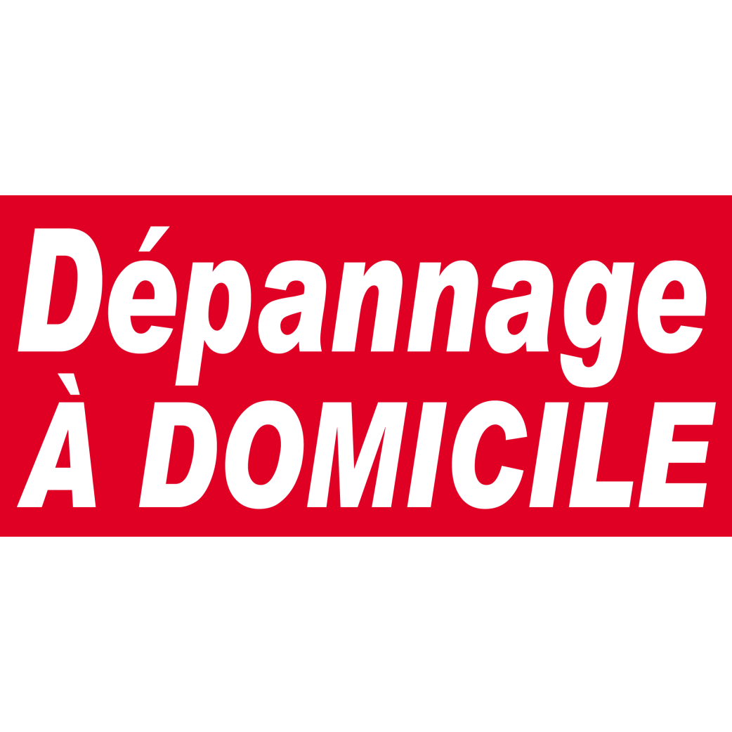 Dépannage à domicile - 30x14 cm - Sticker/autocollant