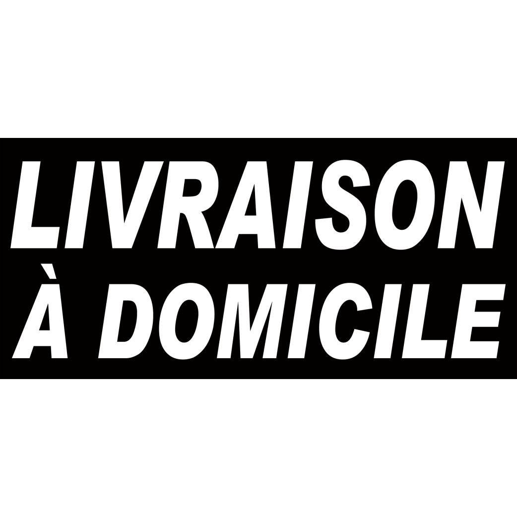Livraison à domicile noir - 30x14 cm - Sticker/autocollant