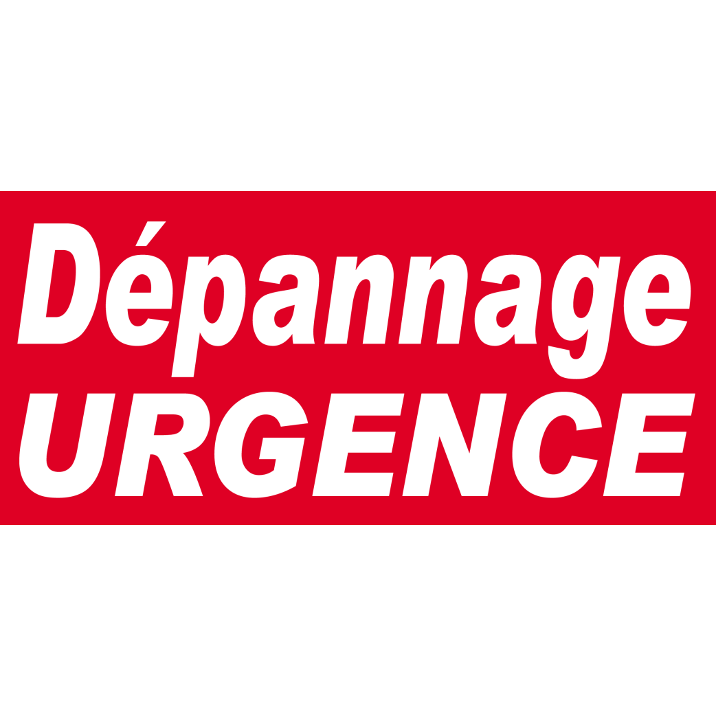 Dépannage urgence - 30x14 cm - Sticker/autocollant