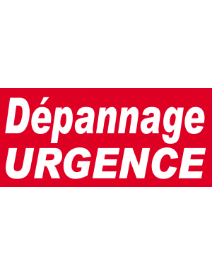 Dépannage urgence - 30x14 cm - Sticker/autocollant