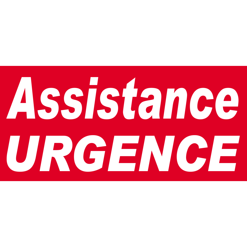 Assistance urgence - 30x14 cm - Sticker/autocollant