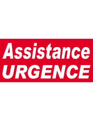 Assistance urgence - 30x14 cm - Sticker/autocollant