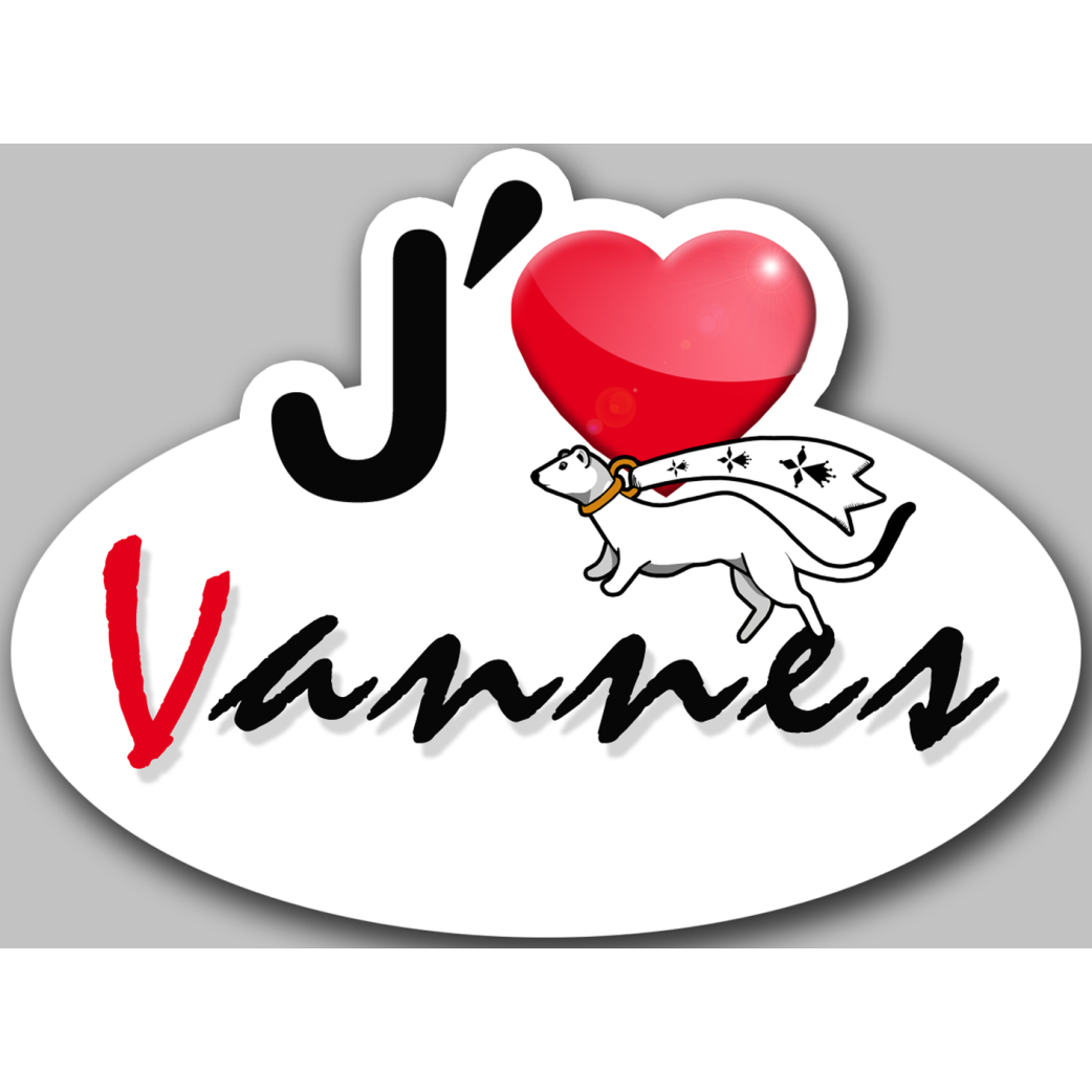 j'aime Vannes (15x11cm) - Sticker/autocollant