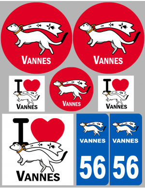 Vannes (8 autocollants variés) - Sticker/autocollant