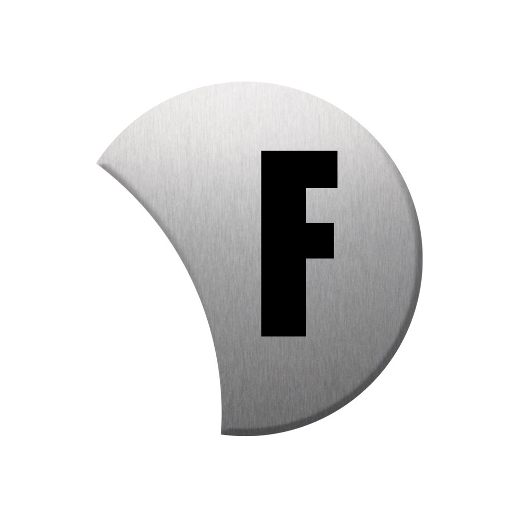 Complément numéro de rue F - gris 6x5.6cm - Sticker/autocollant