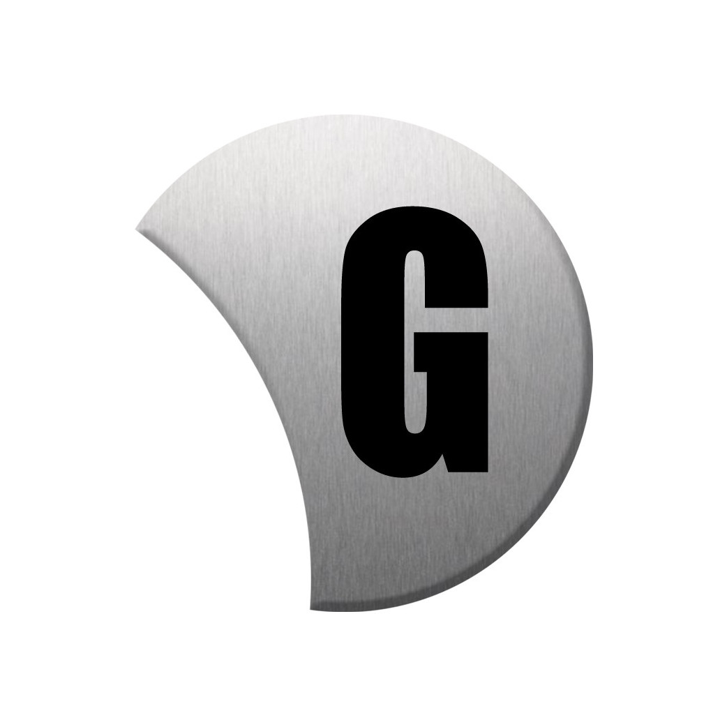 Complément numéro de rue G - gris 6x5.6cm - Sticker/autocollant