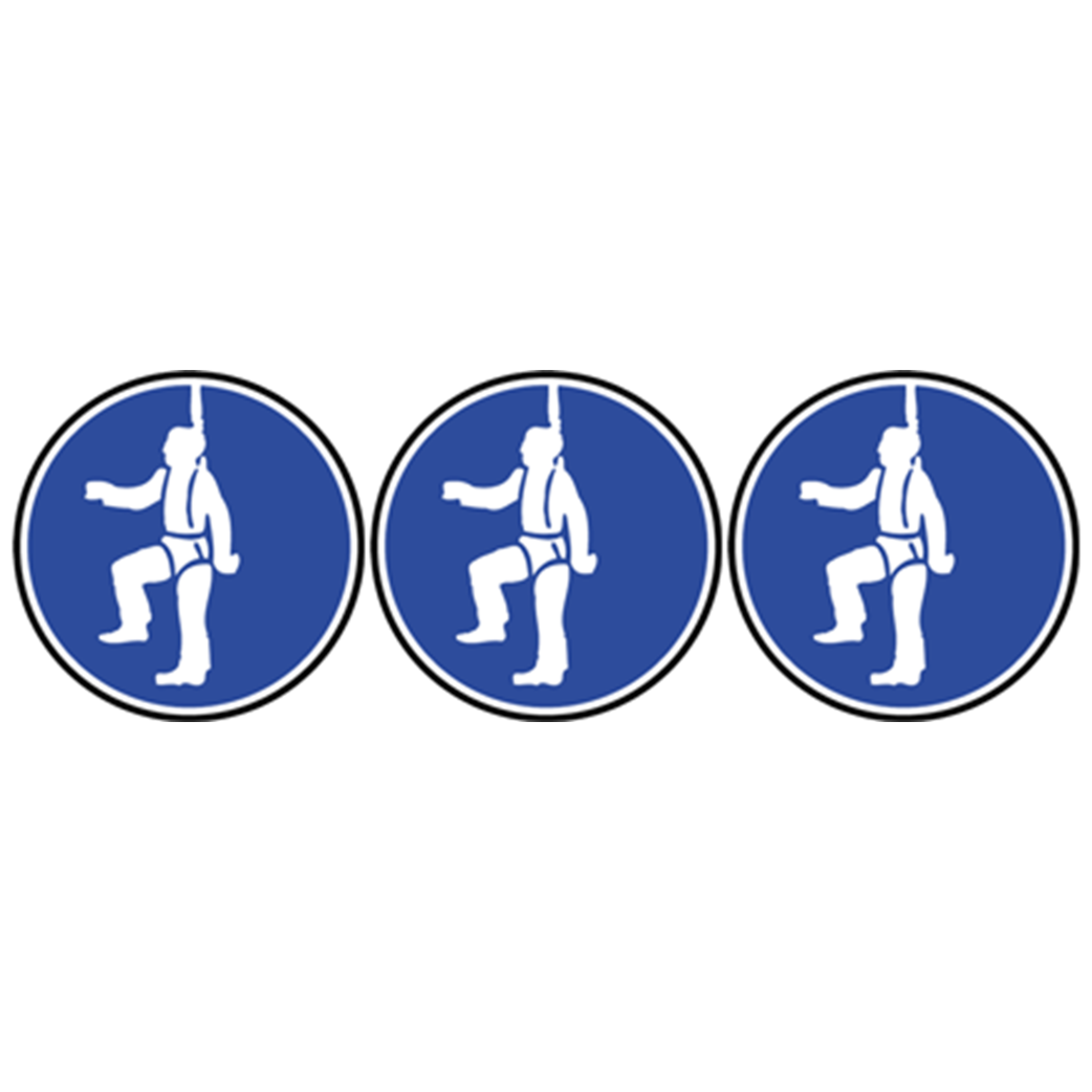 Protection contre la chute obligatoire - 3fois 10cm - Sticker/autocollant