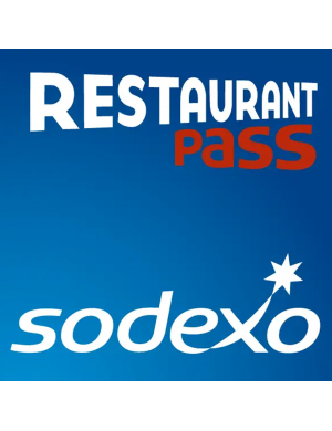 Sodexo pass restaurant accepté - 20x20cm - Sticker/autocollant
