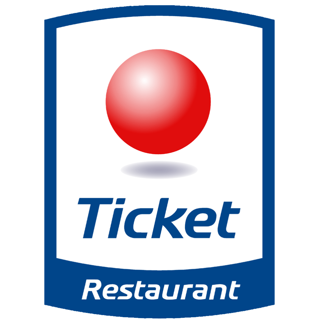 Ticket restaurant accepté - 10x10cm - Sticker/autocollant