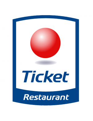 Ticket restaurant accepté - 10x10cm - Sticker/autocollant