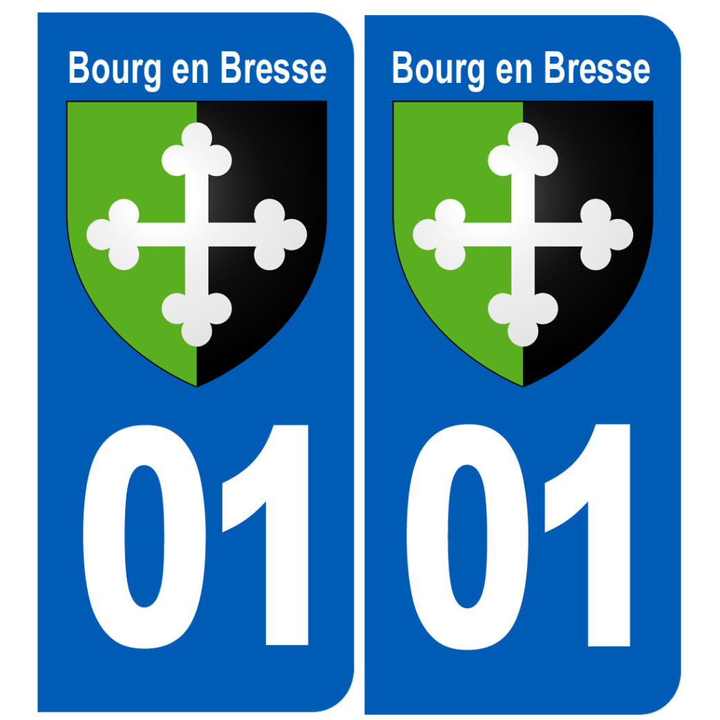 immatriculation Bourg en Bresse - Sticker/autocollant