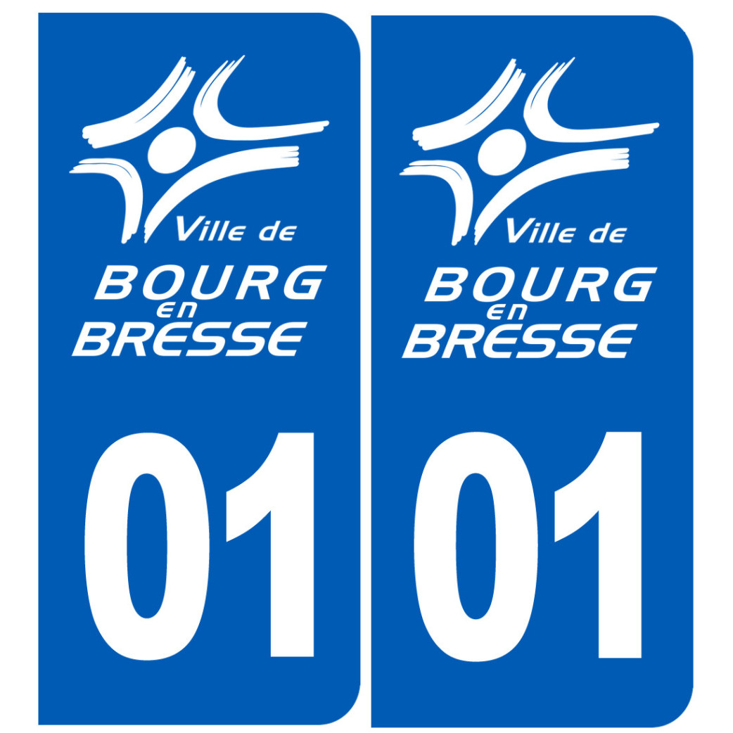 immatriculation 01 Bourg en Bresse - Sticker/autocollant