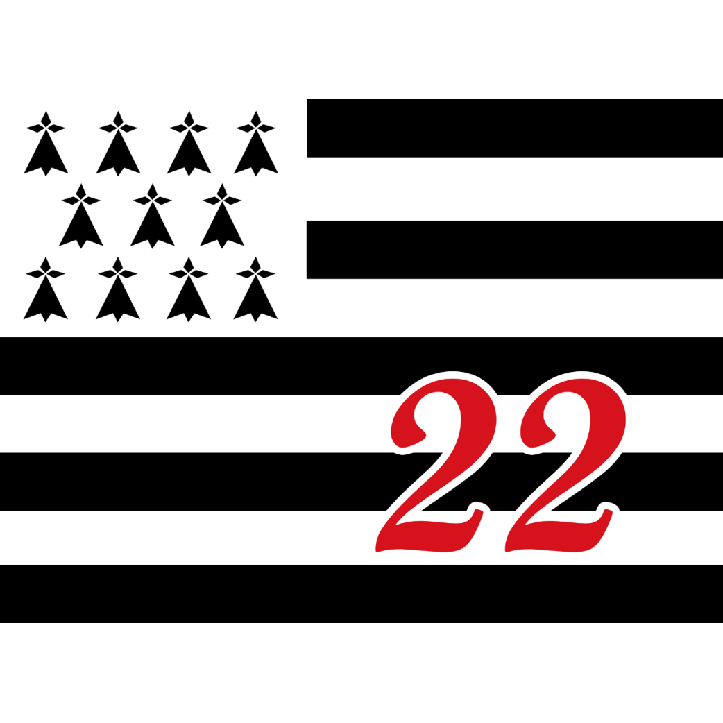 Drapeau Breton 22 - 29x21cm - Sticker/autocollant
