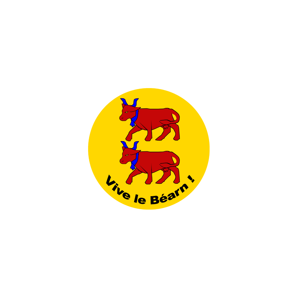 Vive le Béarn (20x20cm) - Sticker/autocollant