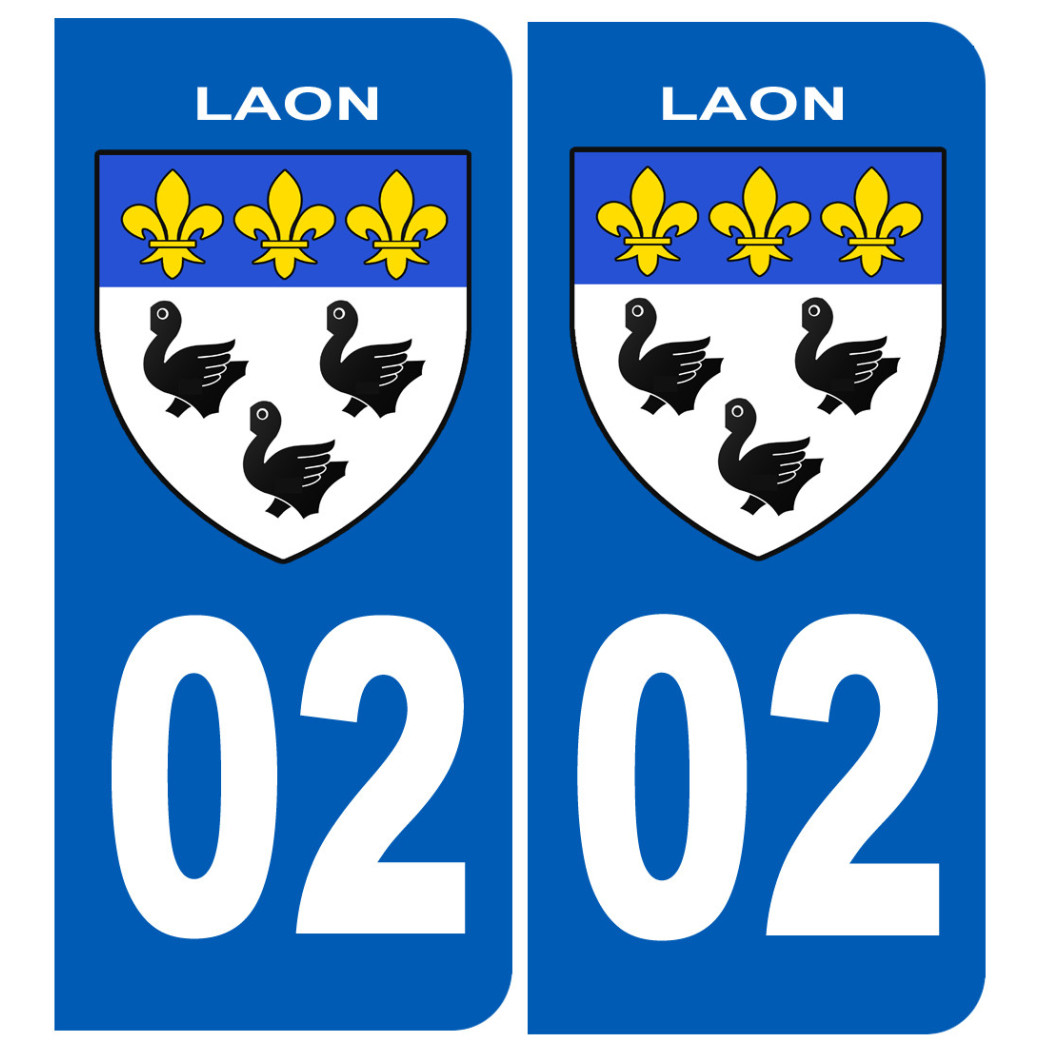 immatriculation Laon - Sticker/autocollant