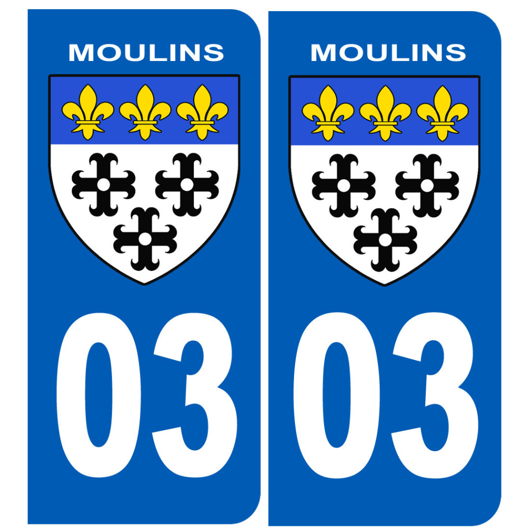 immatriculation Moulins - Sticker/autocollant