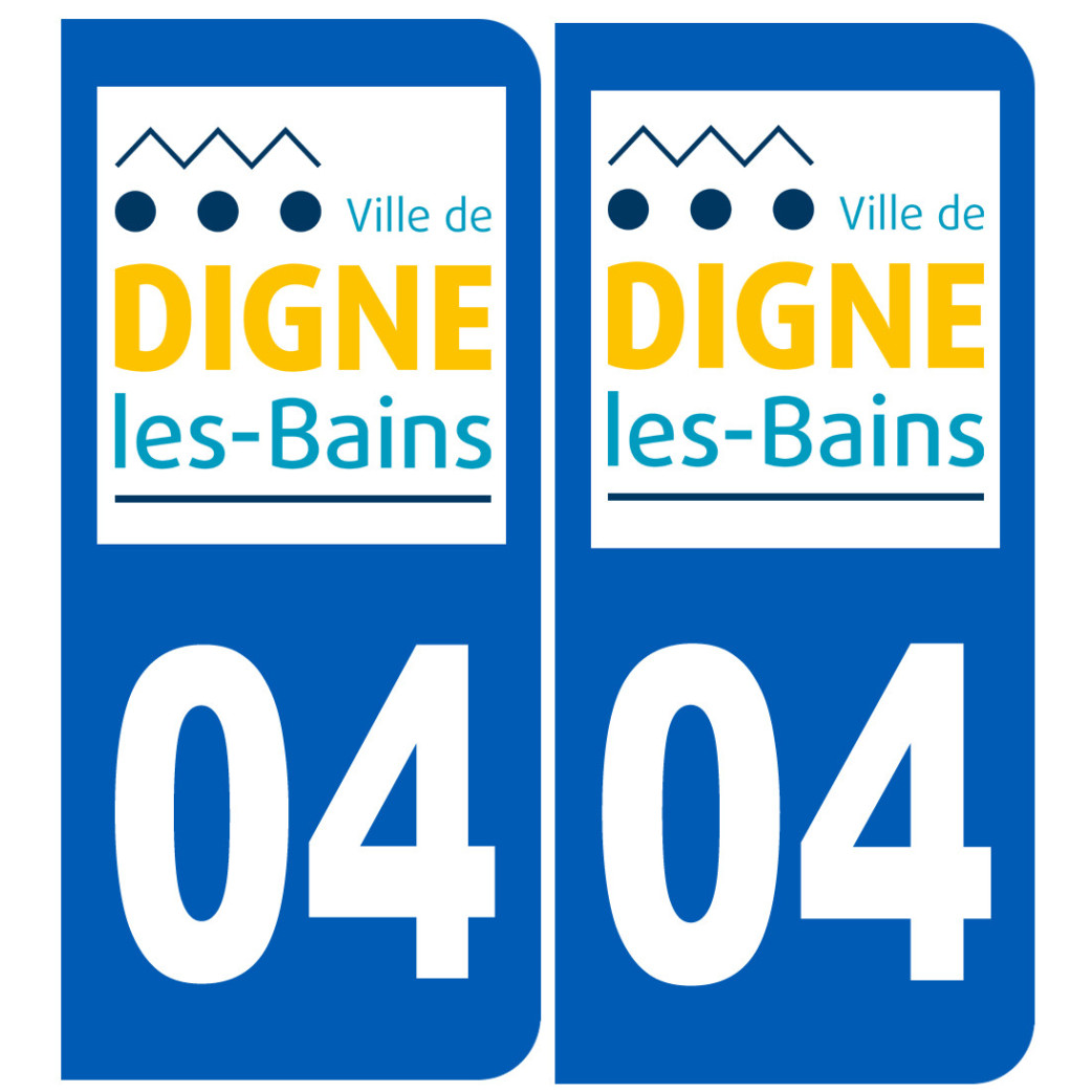 immatriculation 04 Digne-les-Bains - Sticker/autocollant